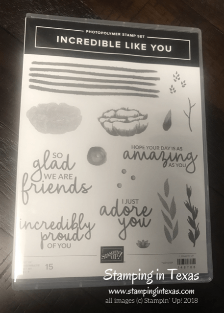 Stampin' Up! Incredible You Stamp Set. Occasions 2019 Catalog. Stampin' Up! OnStage 2018