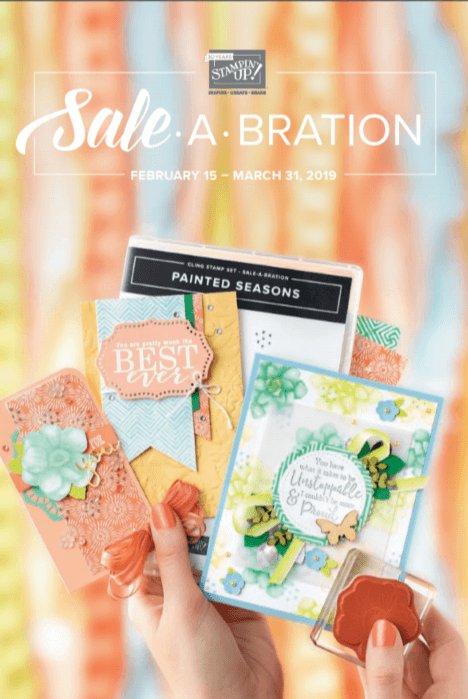 2019 Sale-a-Bration Second Release Brochure Cover.  Items available February 1- March 31, 2019